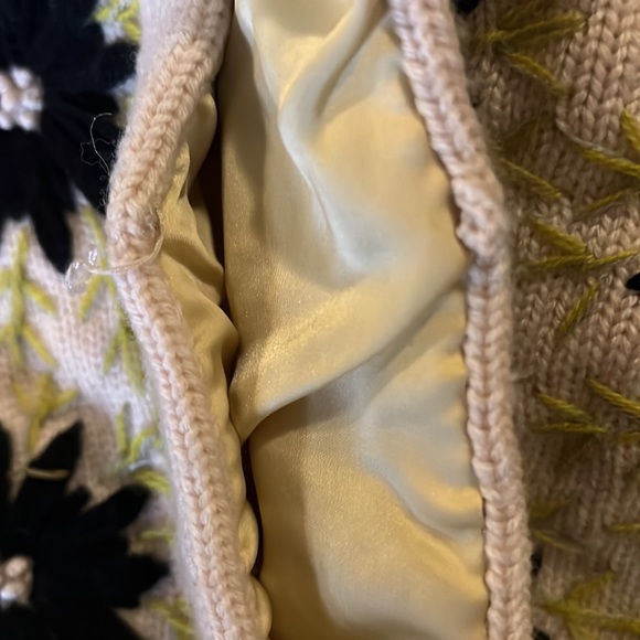 Frances Valentine 100% wool Floral Patterned Women's Sweater cardigan size Small - Picture 7 of 8